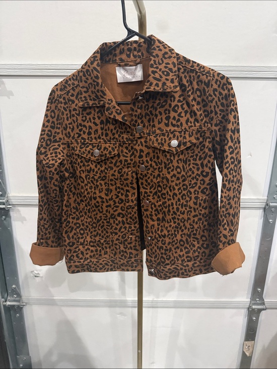 Blush Boutique Jackets & Blazers - Women's Leopard Print Jean Jacket - Brown Animal Print